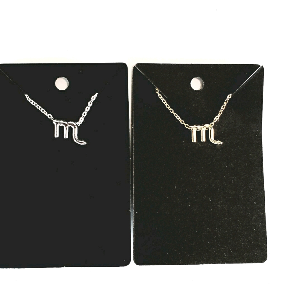Zodiac  silver and Gold necklace